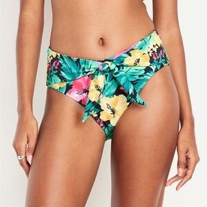 Old Navy Womens Tropical Floral High Rise Front Lined Bikini Swim Bottom 3X